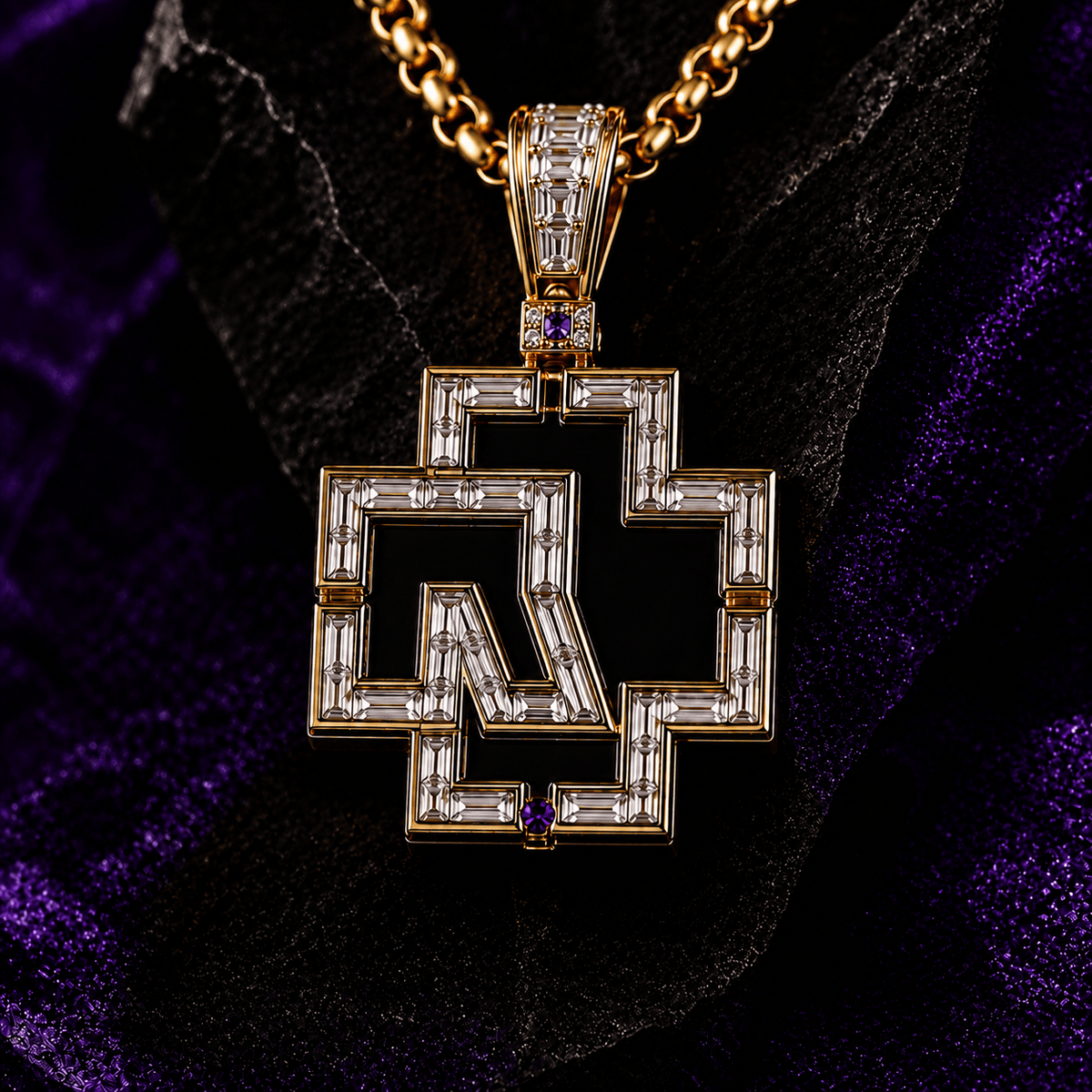 RMS Solid Gold Chain with Diamond Pendant TMH