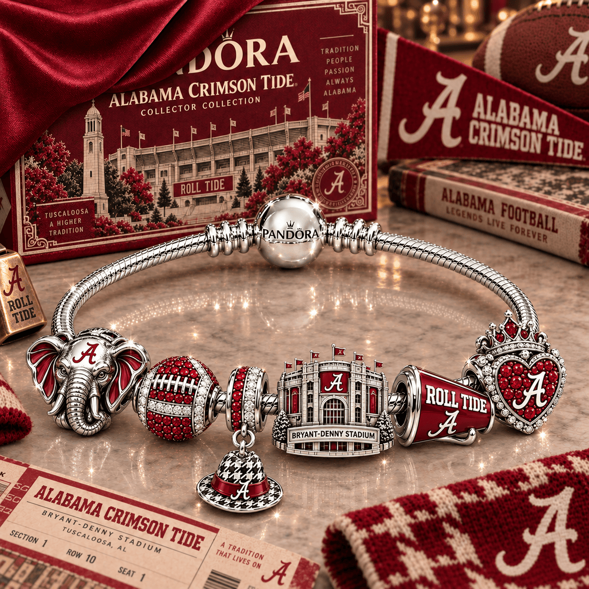 ACT Silver Charm Bracelet Set NTTB