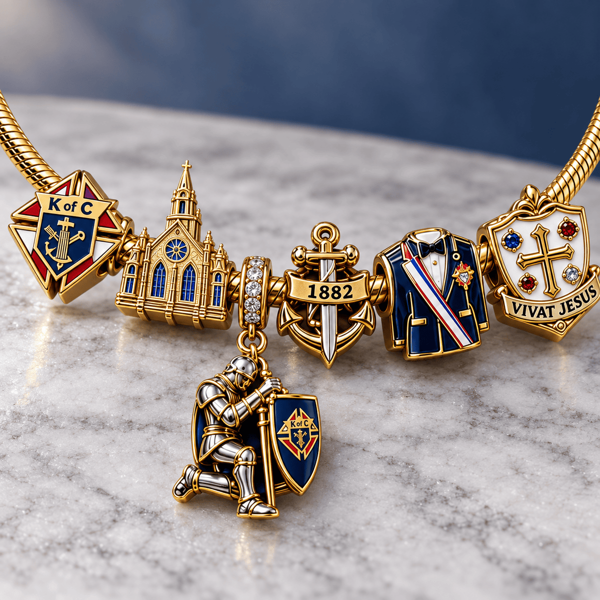 KOCB Silver Charm Bracelet Set NTVA