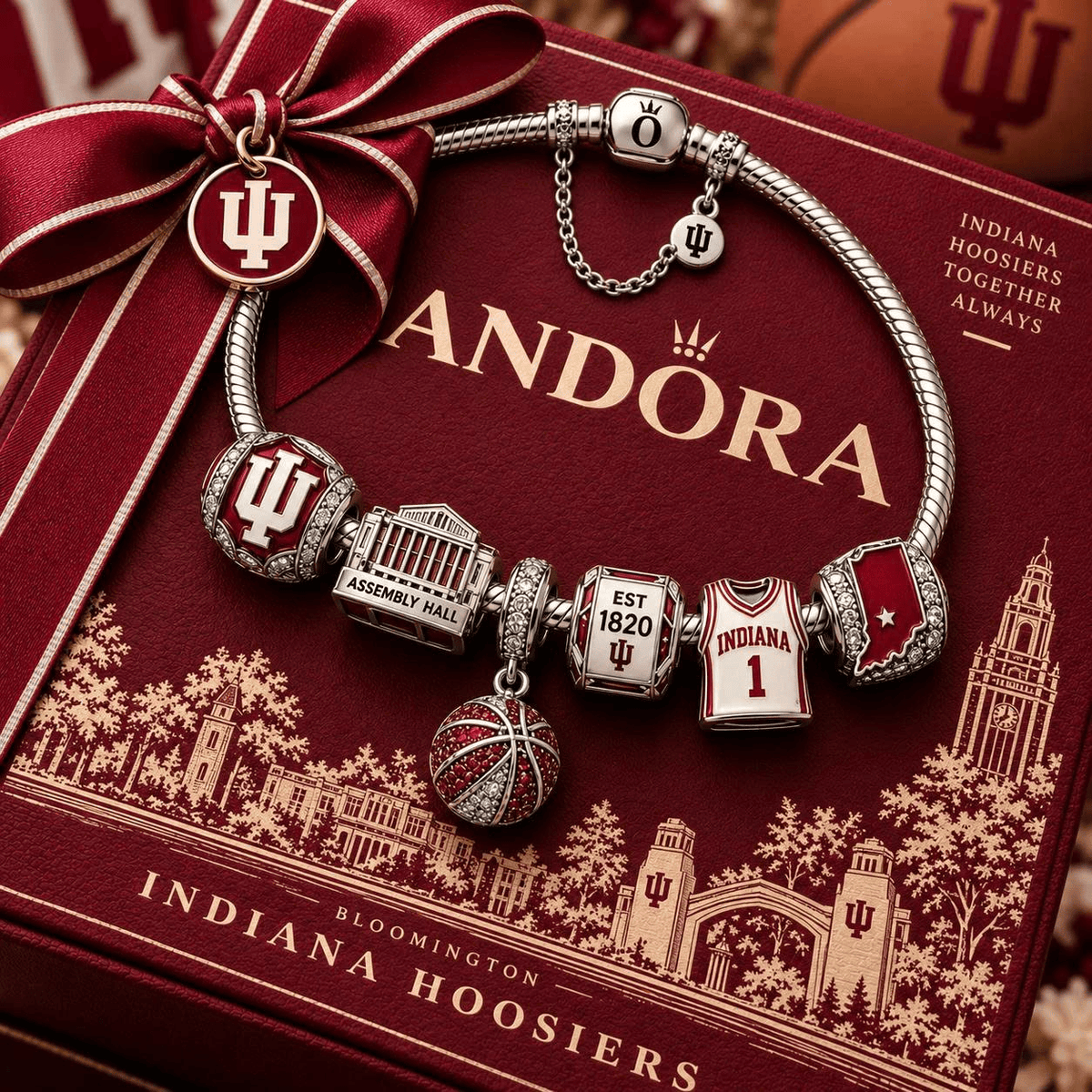 IDH Silver Charm Bracelet Set VTH