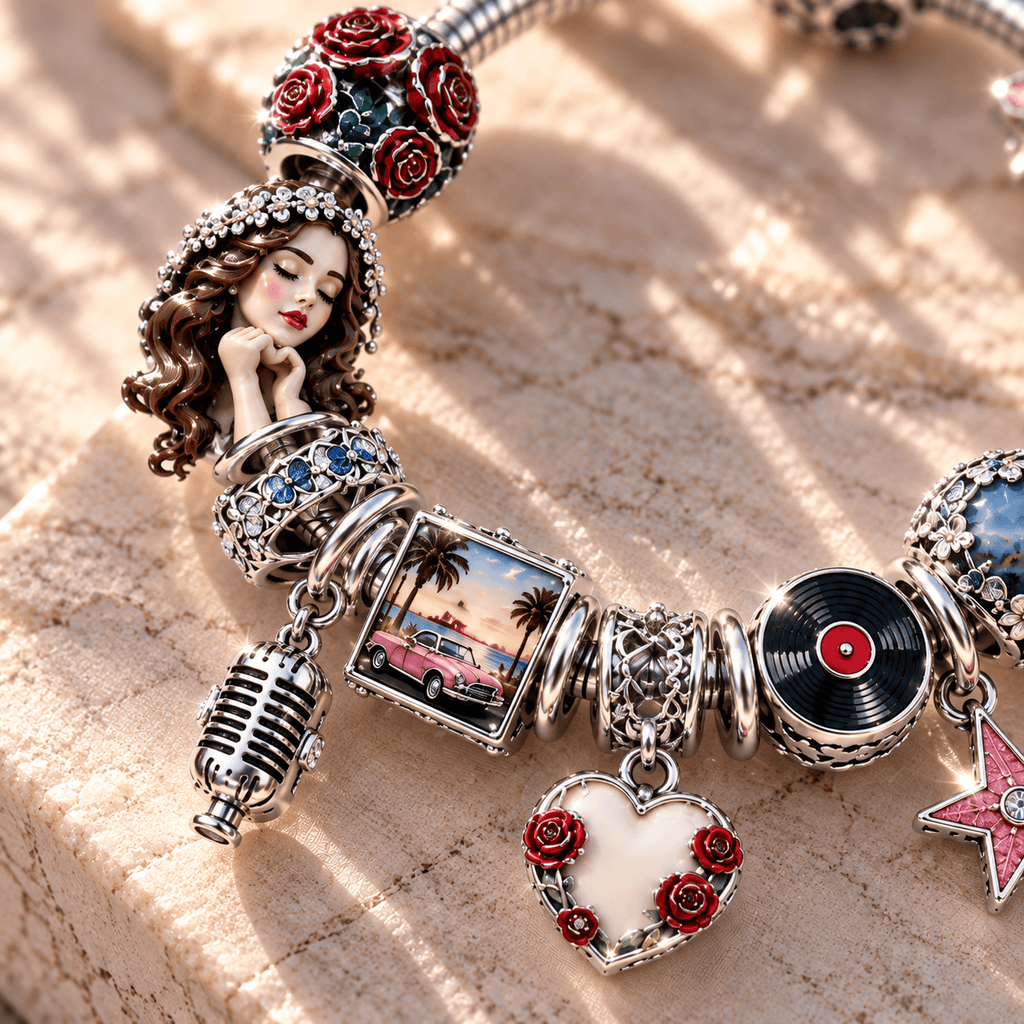 LDR Silver Charm Bracelet Set NTTB