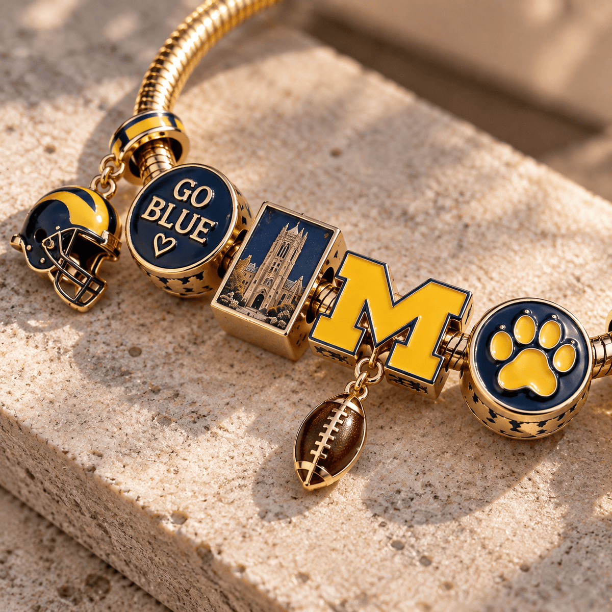 MWR Gold Charm Bracelet Set TTN