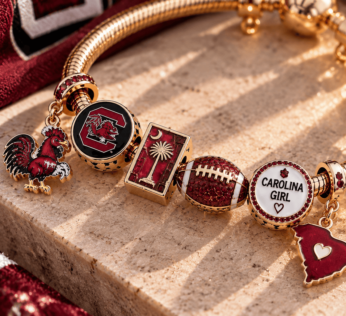 SCG Gold Charm Bracelet Set TTN