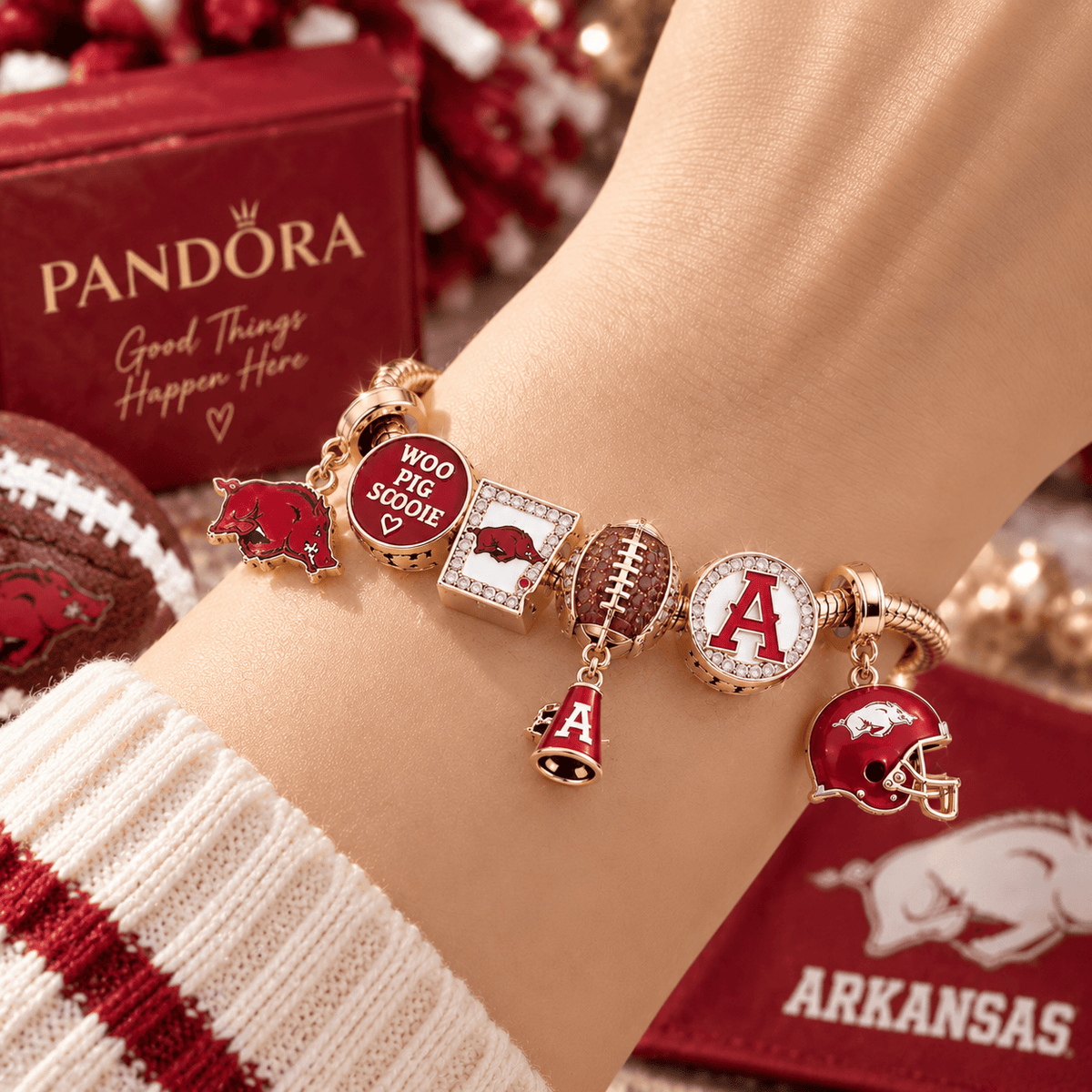 AKR Gold Charm Bracelet Set TTN