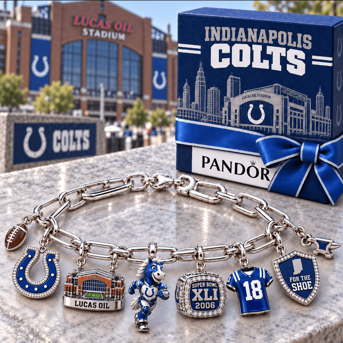 IDC Silver Charm Bracelet Set NTVA