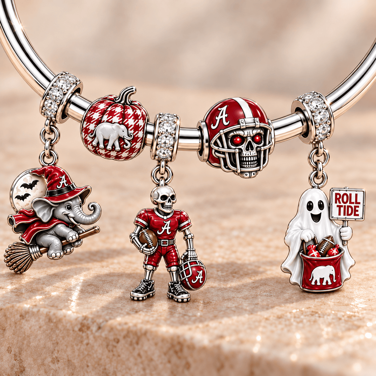ACT Silver Charm Bracelet Set TMH