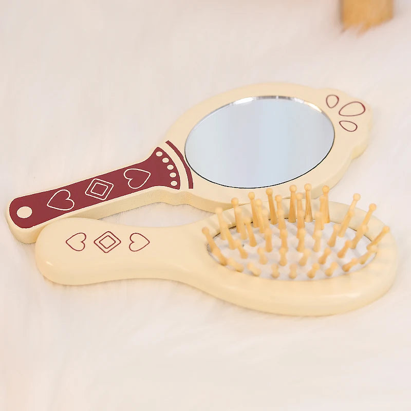 Children Wooden simulation makeup Toy Makeup Bag Simulation Girl Make Up Set Cosmetics Toys Birthday Gift for Girl